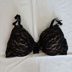 AERIE BLACK PUSH UP UNDERWIRE BRA, SIZE 36C, NEW